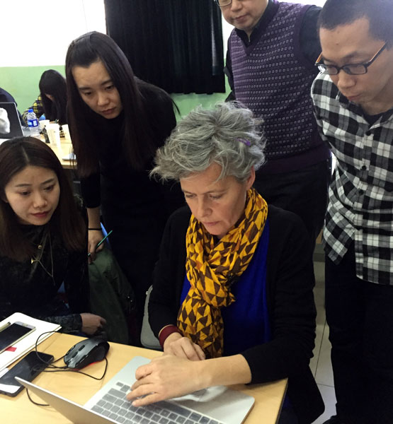 Veronika Burian: type design workshop at the Dongdao Academy, Beijing.
