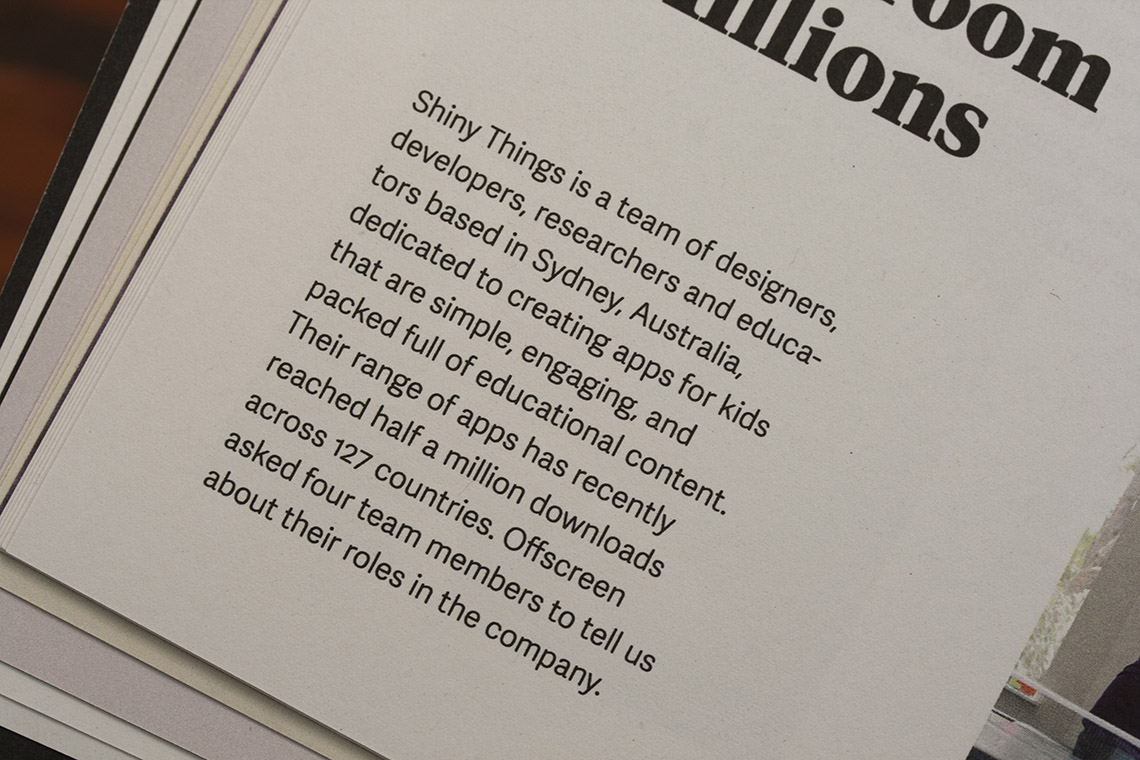 Magazine design: Offscreen